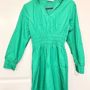 Green Long Sleeve Dress